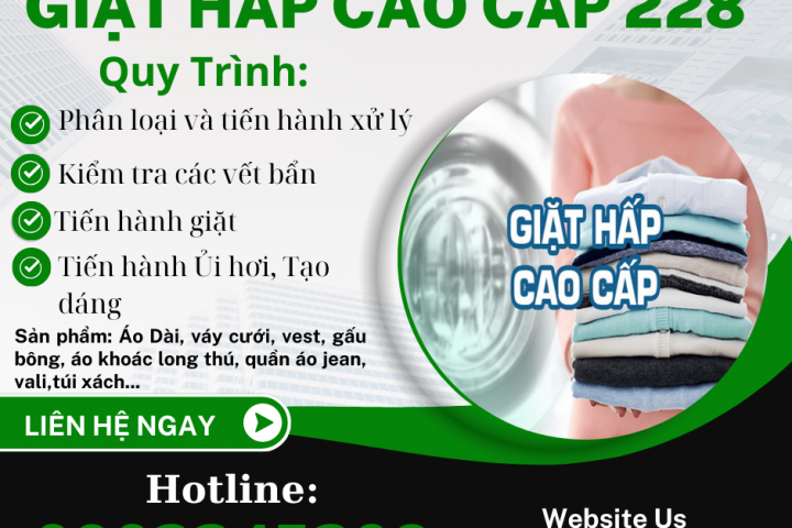 Quy Trình giặt hấp tại giặt hấp cao cấp 228 